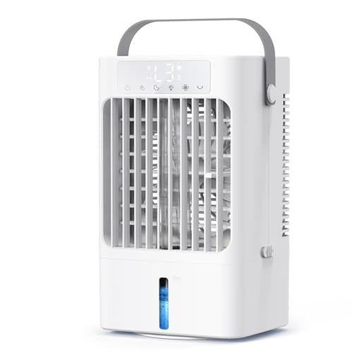 CoolBreeze - Portable Mini Air Conditioner With 3 Speeds & 7 LED Lights