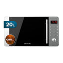 Discover the Cecotec 20L Stainless Steel Microwave with Grill, featuring 700W power, elegant design, and a spacious interior. Perfect for quick meals! Keywords: stainless steel microwave, 20L capacity, grill function