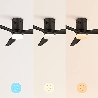 Create - Windcalm Ceiling Fan with Light, Remote, Wi-Fi, 132cm, Quiet, 6-Speed, DC Motor