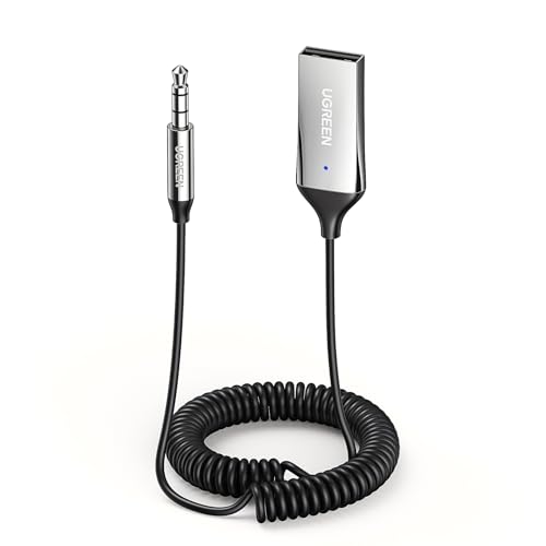 UGREEN - Bluetooth 5.3 Aux Adapter with Built-in Microphone for Hands-Free Calls