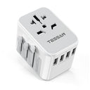 TESSAN - Worldwide Plug Adapter with 4 USB Ports and 1 AC Socket