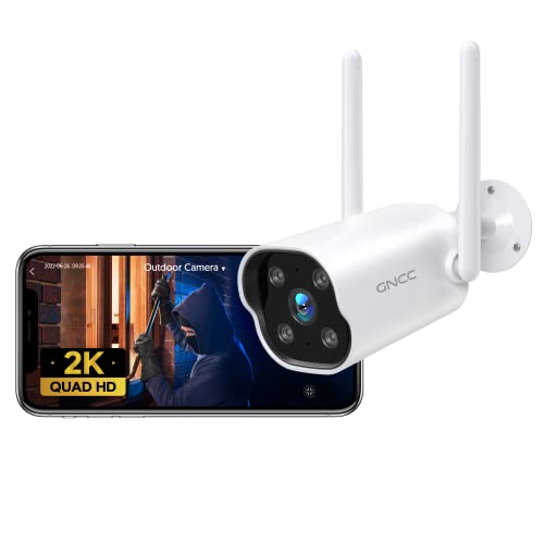 GNCC - 2K Outdoor Security Camera with Motion Detection and Night Vision