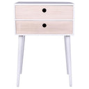 House Nordic Rimini White Bedside Table with 2 Drawers
