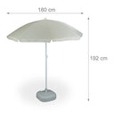 Relaxdays - Unisex 180 cm Garden Umbrella With Tilt Function & 8 Ribs