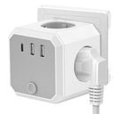 Power Strip Multi Plug Adapter with 3 USB Ports and Outlets