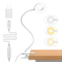 IZELL LED Reading Lamp with USB Charger - 3 Colors, 10 Brightness Levels