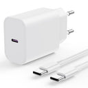 Kitminun 20W USB-C Fast Charger for iPhone 17/16 Pro with 2M Cable