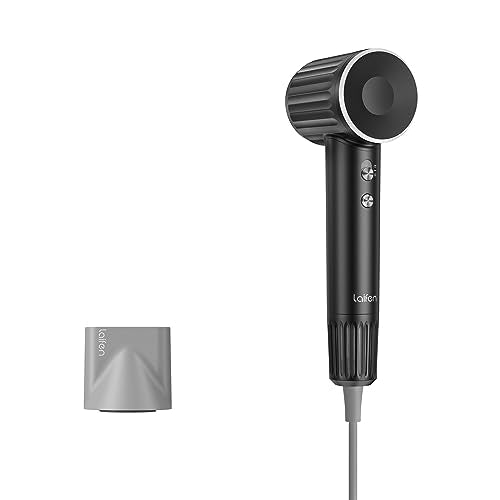 Laifen - Retro Series Hair Dryer with 200 Million Negative Ions, 110,000 RPM Brushless Motor, Magnetic Nozzle Black