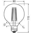 Osram - Classic Globe LED Bulb, E27, 5W, 1055 lm, 4000K Cold White