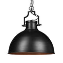 Relaxdays - Industrial Pendant Light, Shabby Look, LED Hanging Lamp, Black Metal