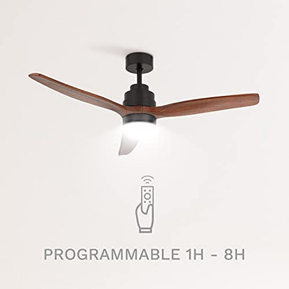Create - WindStylance DC Ceiling Fan, 40W, Silent, 132cm, 6 Speeds, Timer, Dual Height, Reversible