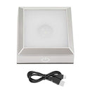 Zetiling - LED Light Display Base With 6 Color Changing Lights, USB/Battery Powered