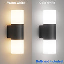 Klighten - IP54 Outdoor Wall Light, Up/Down Black Lantern for Garden & Patio