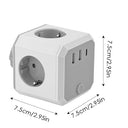 No Brand - Power Strip Multi Plug Adapter with 3 USB Ports, Wall Outlet Expander