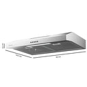 Cecotec 60 cm Wide Bolero Flux CM 602200 Stainless Steel Hood - High Suction Power