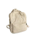 Shop Taolivingmart's Vintage Corduroy Backpack in creamy white. Stylish, large capacity, and dual purpose. Perfect for everyday use and fashion-forward looks. Keywords: vintage backpack, corduroy, large capacity