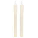 Set of 2 LED Real Wax Candles - 25 cm High, Flickering Effect
