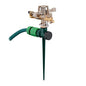 Relaxdays - 360° Pulsation Sprinkler, 24m Range, Metal, Dark Green
