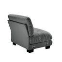 27 Armless Sofa with 1 Pillow, Gray