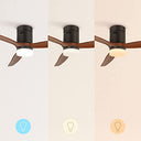 Create - Windcalm Ceiling Fan with Light, Dark Wood, Remote Control, 6 Speeds, 3 Light Settings, 40W, Ø132 cm