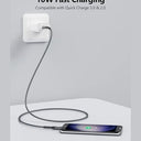 SUNGUY 6 inch USB C to Micro USB Cable, braided design, supports fast charging and data transfer.