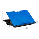 Mind Reader - Adjustable Portable Laptop Desk with Built-in Cushions, 8 Positions
