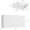 FUFU&GAGA 63" 9 Drawer Wood Dresser Chest