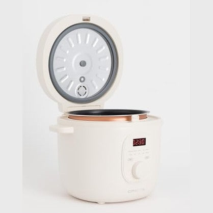 Create - 2L Electric Rice Cooker, Programmable 24-Hour Timer, Keep Warm Function, 400W