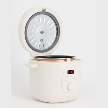 Create - 2L Electric Rice Cooker, Programmable 24-Hour Timer, Keep Warm Function, 400W