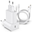 Get the Apple MFi Certified 20W USB-C Fast Charger Pack of 4 with 2M iPhone cable. Fast charging for iPhone 14 Pro Max, 13, 12, and more. Perfect for all your devices!