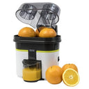Experience the Cecotec Turbo Juicer with dual heads for efficient juicing. 90W power, 500ml reservoir, and BPA-free design. Perfect for fresh orange juice! Keywords: Cecotec, turbo juicer, dual head, BPA free