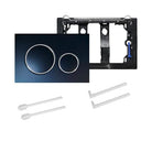 Lychee Light - Flushing Plate with Dual Flush, Fits Geberit Sigma 20, Black & Silver