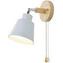 Illuminate your space with the HWSY Freely Rotatable Wooden Wall Light. Ideal for living rooms and bedrooms, this stylish sconce features a convenient pull switch. Keywords: wooden wall light, indoor lighting, wall sconce