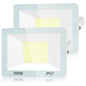 Yiqibro - 100W LED Outdoor Spotlight, 10000LM, 7000K Cool White, 2-Pack, IP67 Waterproof
