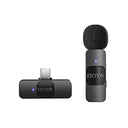 Boya USB C Wireless Lapel Microphone - Omnidirectional Condenser Mic