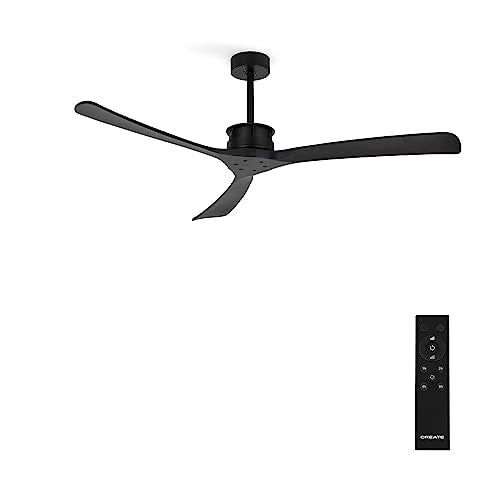 Efficient & silent 6-speed DC ceiling fan with programmable timer & dual height options. Perfect for bedrooms with its quiet, ultra-light black blades. Shop now!