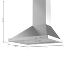 Cecotec - 60 cm Stainless Steel Pyramid Cooker Hood, 165 W Motor, 650 m³/h Suction