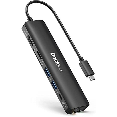 Dockteck - 7-in-1 USB C Hub With 4K 60Hz HDMI, Ethernet, USB 3.0, SD/Micro SD