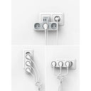Tessan - 6-in-1 USB Power Strip with 3 Sockets & 3 USB Ports, 3600W