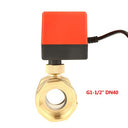 Walfront - DC 12V Motorized Brass Ball Valve, G1-1/2 DN40, 1.6MPa for AC & Plumbing