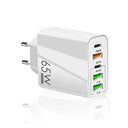 Captese GaN 65W Fast Charging Adapter with 5 Ports for iPhone, iPad, and Galaxy