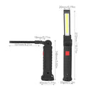 Plyisty - 2 Pack Rechargeable LED Work Lights with Magnetic Base, 360° Rotation, 180° Foldable