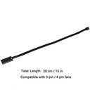 Greluma - 4 Way PWM Fan Hub Splitter, 3/4 Pin Male Connector for CPU Fans