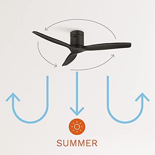 Create - Windcalm Quiet Ceiling Fan, Remote Control, 132 cm, 6 Speeds, DC Motor