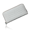Tuscania - Elegant Long Leather Wallet in Light Blue, Vertical Card Case, Gift Box