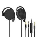 Diioomieeu - Over The Ear Sport Earbuds with Mic, Soft Ear Hooks, 260° Wraparound Design