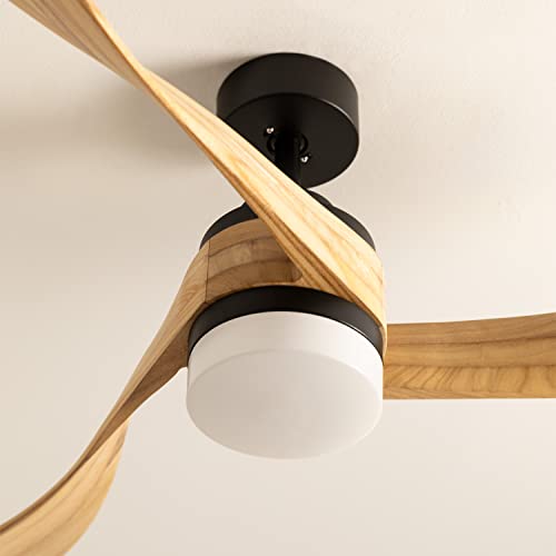 Create - Wind Curve Ceiling Fan with Light, Remote Control, Quiet DC Motor, 132cm, 6 Speeds, Timer, Dual Mode