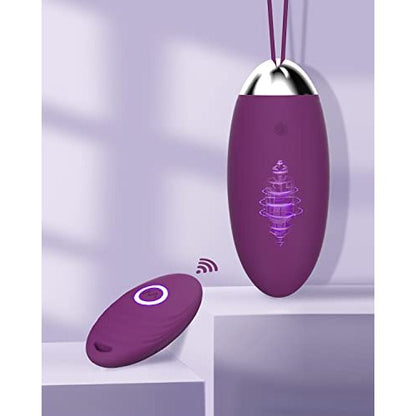 Lilac remote control vibrator designed for massage with a sleek and ergonomic shape