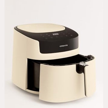 Create - 6.2L Air Pro Fryer, Cream White, 1800W, LCD, Timer, 360º Air Flow