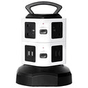 Shop Smarti's Tower Extension Lead with 6 outlets, 2 USB-C ports, and surge protection. Perfect for home and office use. Stay powered and protected!